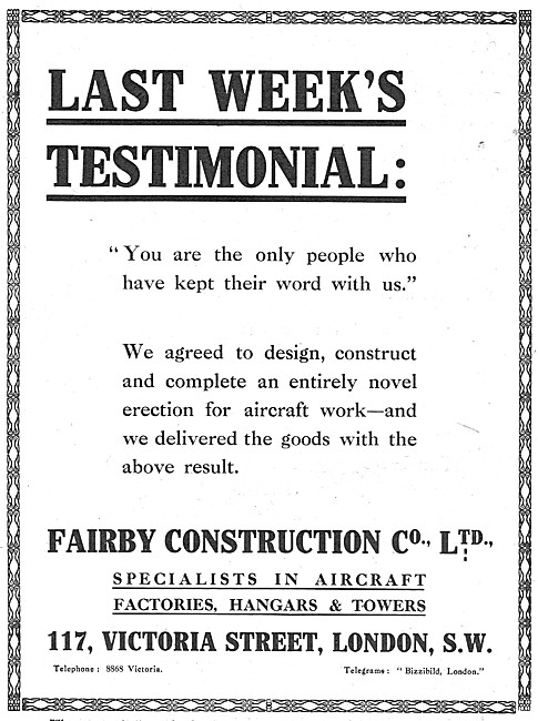 Fairby Construction Company - Airfield Buildings & Factories     