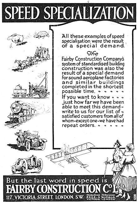 Fairby Construction. Airfield Buildings & Aircraft Factories     