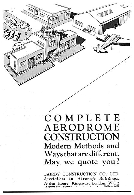 Fairby Construction Co Ltd:  Aircraft Buildings                  
