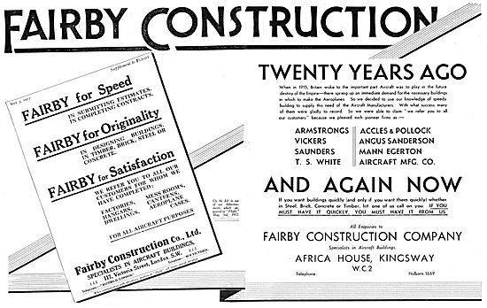 Fairby Construction Co Ltd : Vickers : Mann Egerton : Saunders   