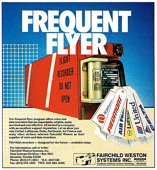 Fairchild Weston Flight Data Recorder FDR                        