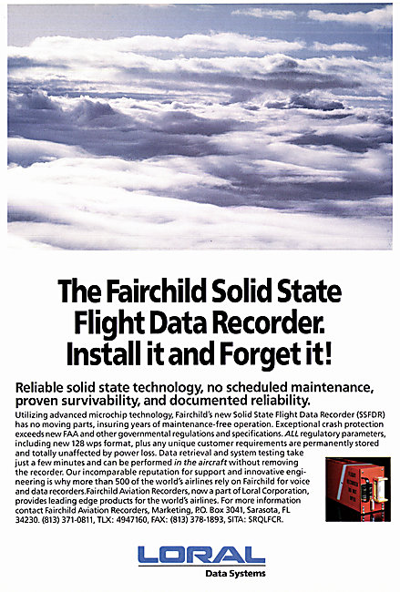 Fairchild  LORAL Data Systems - Flight Data Recorders FDR        