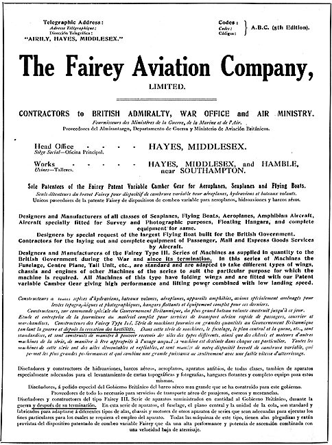 Fairey Aviation Co                                               