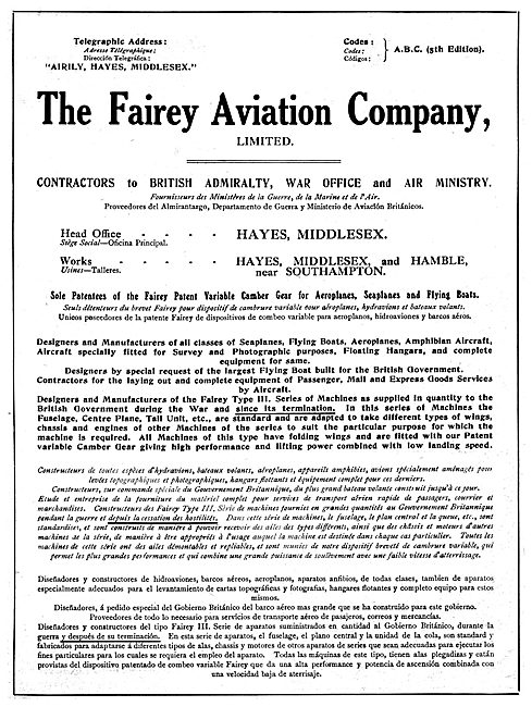 Fairey  Aviation                                                 