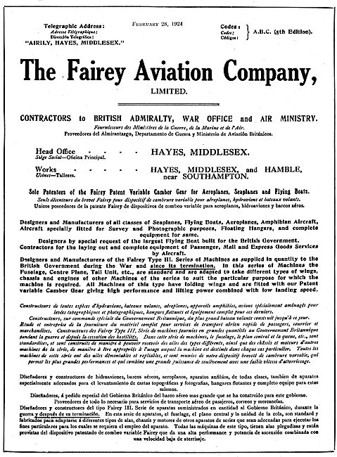 Fairey Aviation                                                  