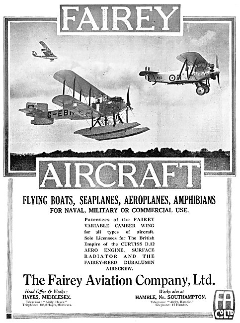 Fairey Aircraft 1925                                             