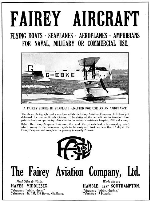 Fairey Series III Seaplane G-EBKE                                