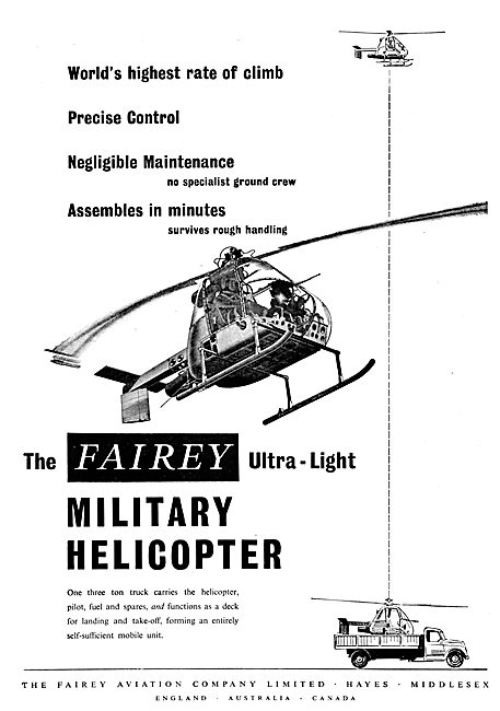 Fairey Ultra-Light Military Helicopter                           