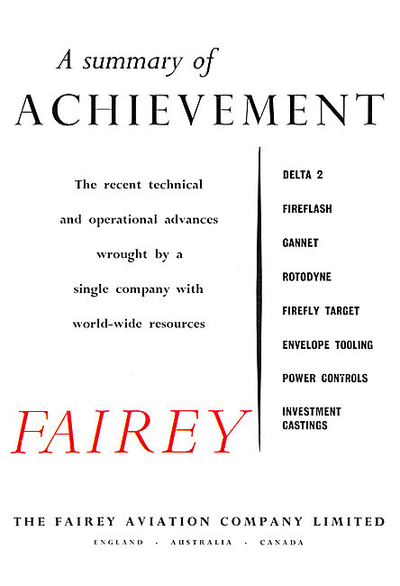The Fairey Aviation Company                                      