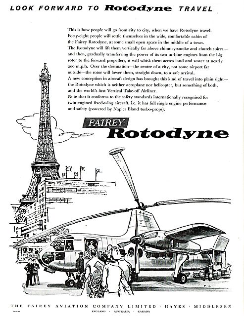 Fairey Rotodyne: Look Forward To Rotodyne Travel                 