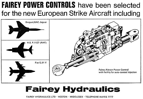 Fairey Hydraulics - Power Flying Controls                        