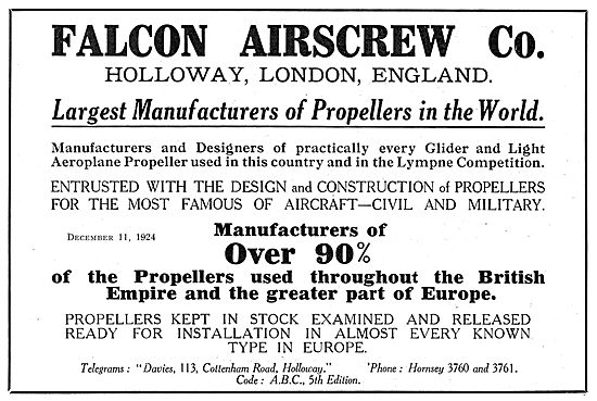 Falcon Airscrews                                                 