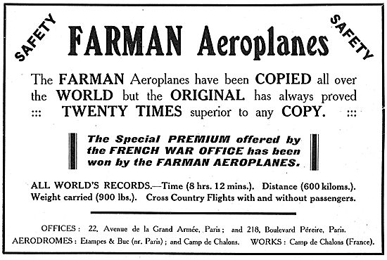 Farman Aeroplanes Have Been Copied All Over The World            