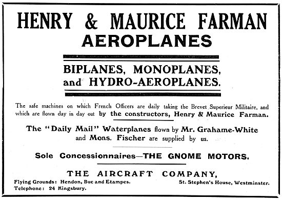 Henry & Maurice Farman Aeroplanes - The Aircraft Company         