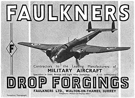 Faulkners Ltd. Drop Forging For The Aircraft Industry            