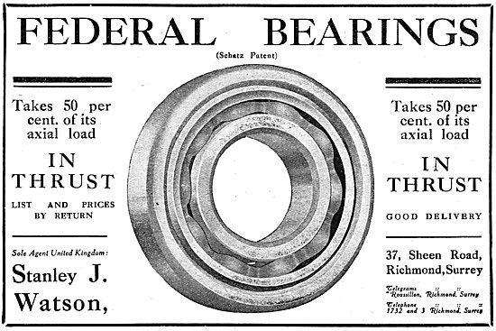 Federal Bearings (Schatz Patent) - Stanley J.Watson (Agent)      