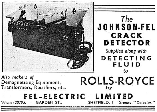 Fel-Electric Johnson-Fel Crack Detector NDT, Test Equipment 1939 