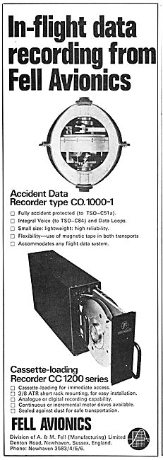 Fell Avionics Cassette Loading Accident Data Recorder CC1200     