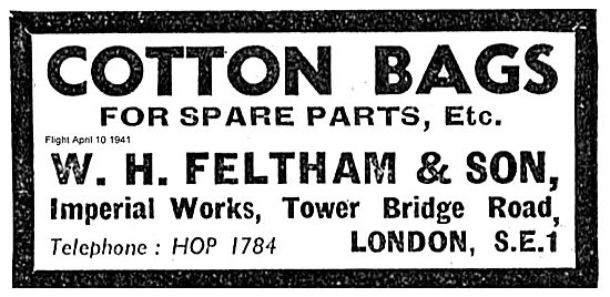 Feltham Cotton Bags For Aircraft Spare Parts Storage             