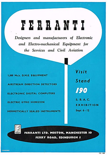 Ferranti 1000 Mc/s DME Equipment & Electric Gyro Horizons        