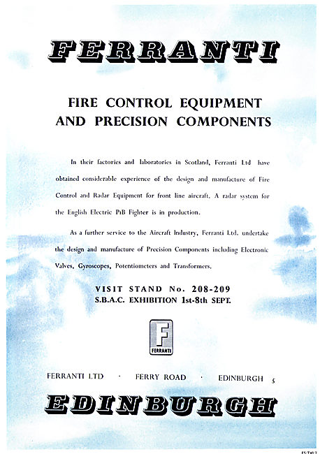 Ferranti Fire Control Equipment 1957                             