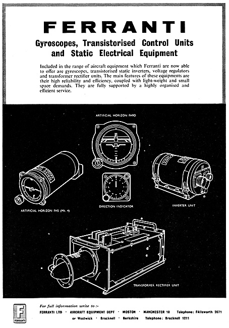 Ferranti Gyroscopes & Transistorised Control UNits               