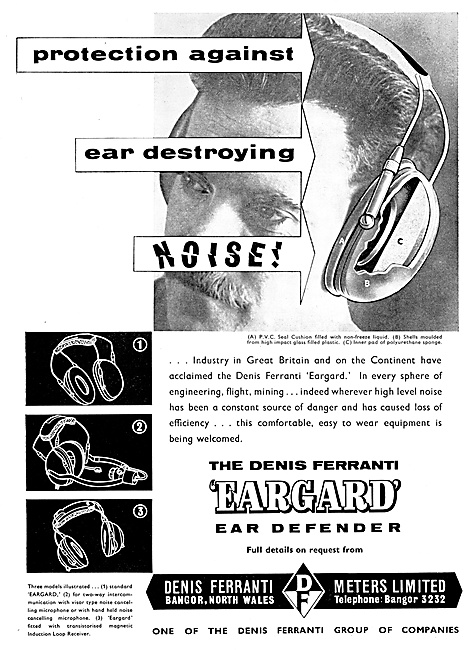 Denis Ferranti Eargard Ear Defenders 1960                        