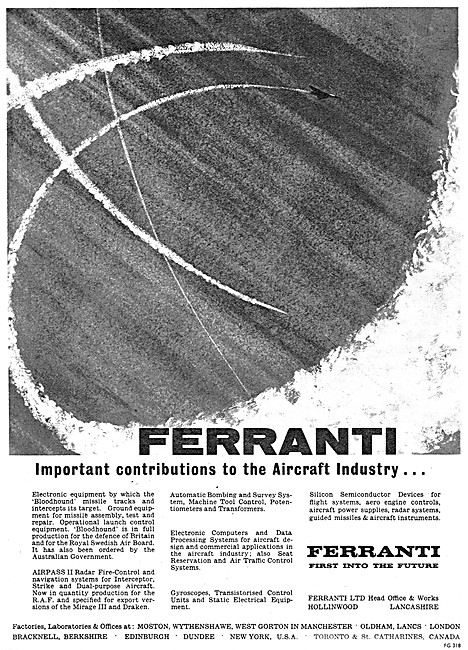 Ferranti Electronic Equipment 1962                               