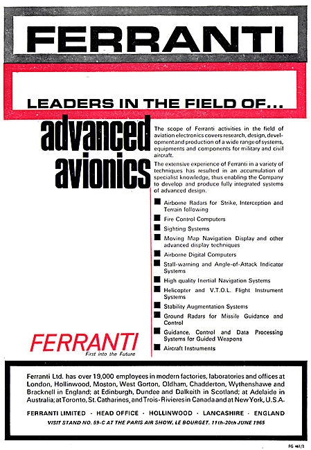 Ferranti Avionics 1965                                           