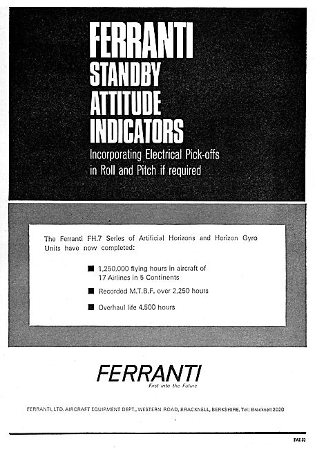 Ferranti FH.7 Standby Attitude Indicator                         