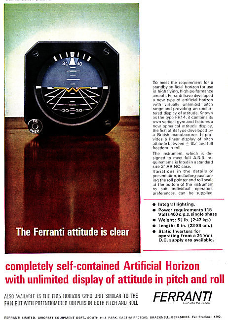 Ferranti FH14 Artificial Horizon                                 