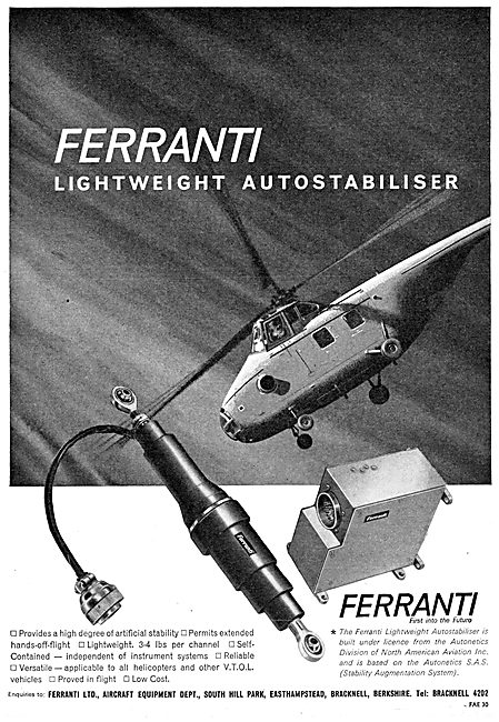 Ferranti Helicopter Autostabilisers                              