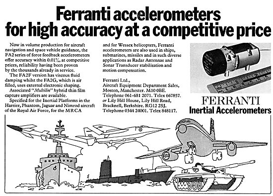 Ferranti Airborne Accelerometers                                 