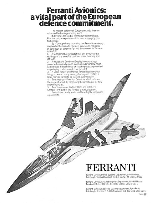 Ferranti Advanced Military Electronics &  Avionics Systems       