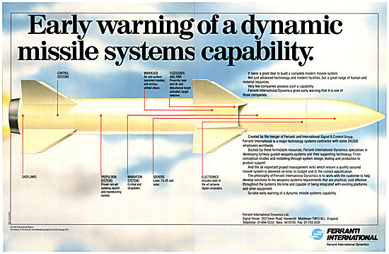 Ferranti International Dynamics - Missile Systems                