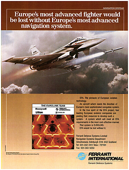 Ferranti Defence Systems EFA Navigation System                   