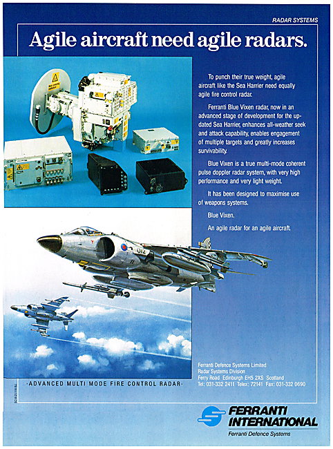 Ferranti Multi Mode Fire Control Radar                           