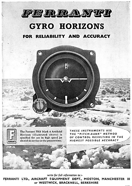 Ferranti Artificial Horizon - Gyro Horizons                      