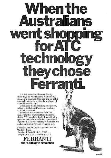 Ferranti Digital Air Traffic Control Simulators 1974             