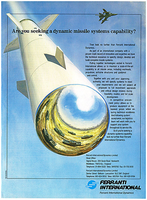 Ferranti Dynamic Missile Systems                                 