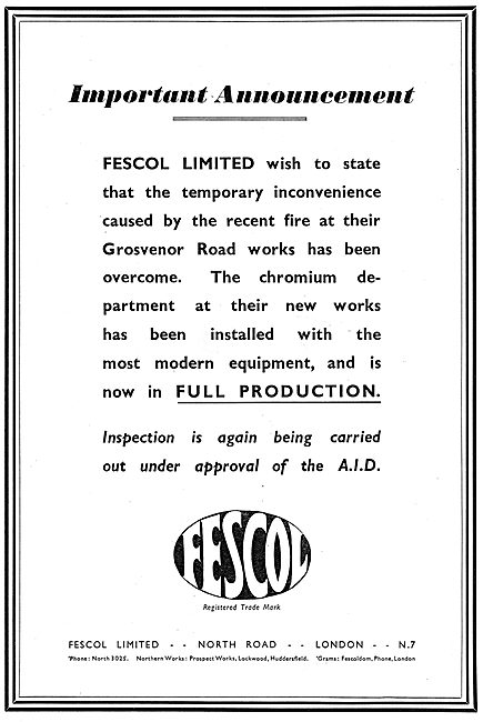 Fescol. Chromium Treatment                                       