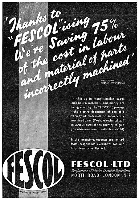 Fescol Electro Chemical Deposition Process. Fescolised           