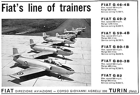 Fiat G 46   Fiat G49  FIAT Jet Trainers 1955                     