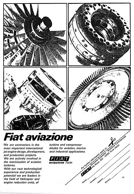 Fiat Aviazione Jet Engine Design & Development 1974              