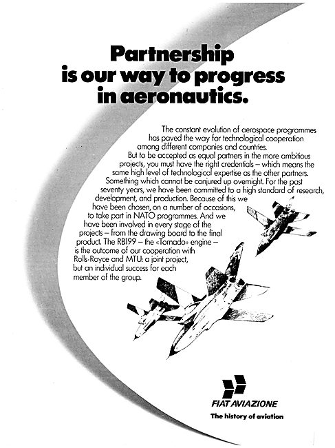 Fiat Aviazione Partner Programmes 1979                           