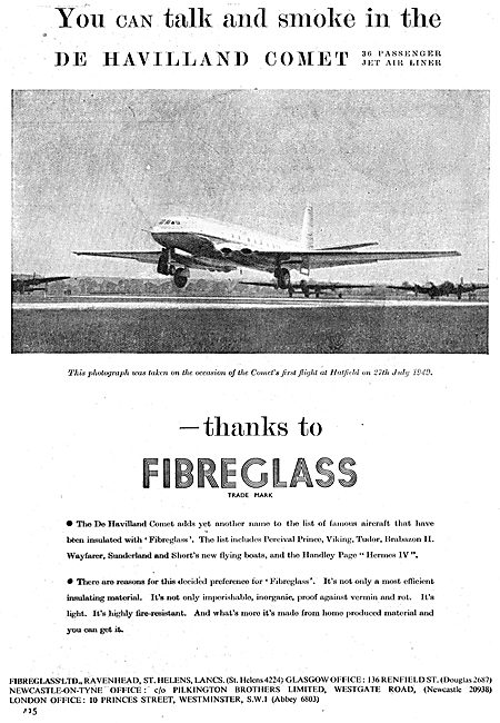 Fibreglass Aviation Components 1949                              