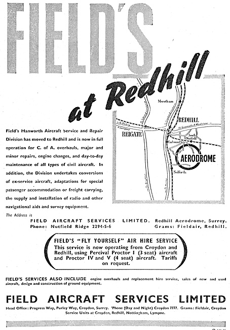 Fields Redhill  Field's Redhill Fields Hanworth 1947             