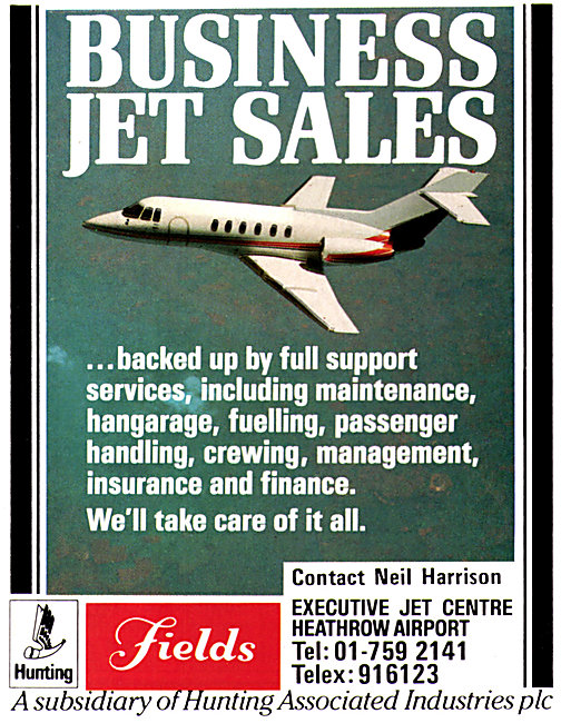 Fields Business Jet Sales Heathrow - Hunting                     