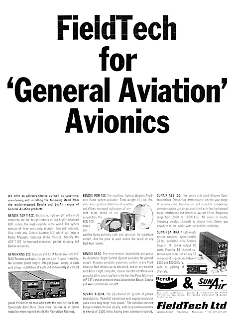 FieldTech Bendix  Avionics Sales & Service 1967                  