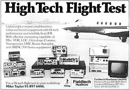 FieldTech Heathrow Avionics Sales & Support. 1983                